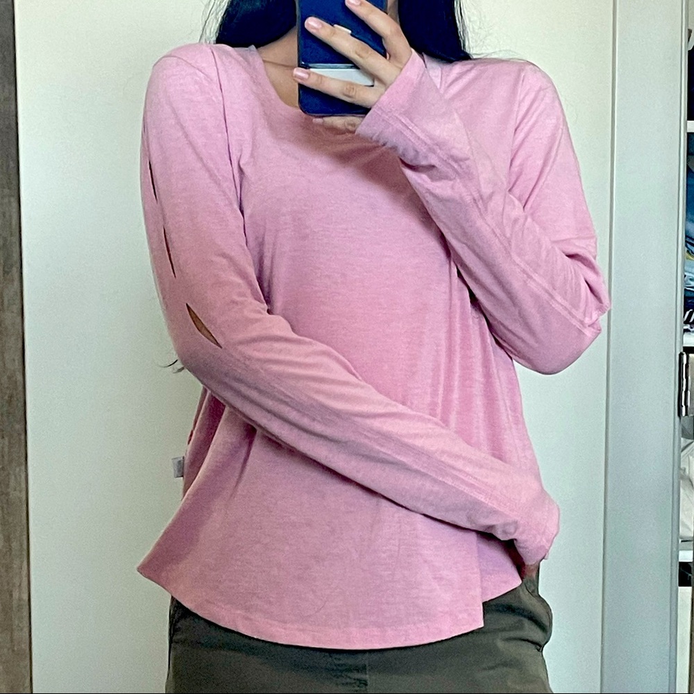 Pink Marika Casual Top With Cutouts Size M